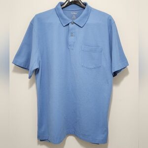 L.L.BEAN Men's Blue Cotton Polo shirts Size XL